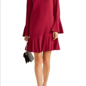 Red theory Gown with bell sleeves